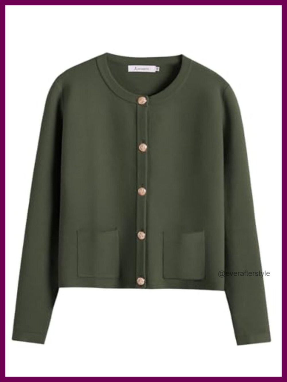 ANRABESS Cropped Striped Cardigan Button Down Sweater Long Sleeve